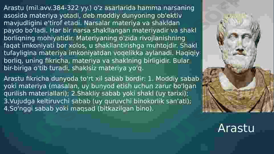 Falsafa taraqqiyot bosqichlari. 7