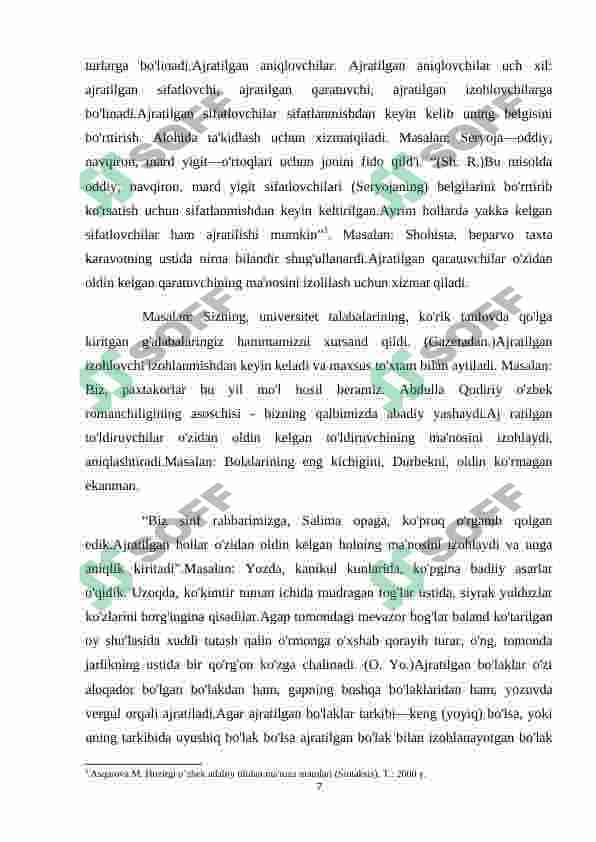 HOZIRGI O’ZBEK TILIDA UYUSHIQLIK HODISASI 7