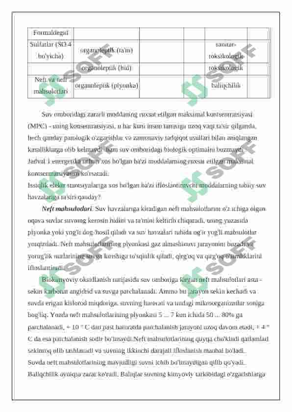 IES oqava suvlari va ularni tozlash 7