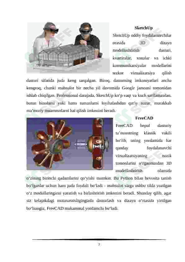 Sketch Up dasturida uch oʻlchovli obyektlar yaratish 7