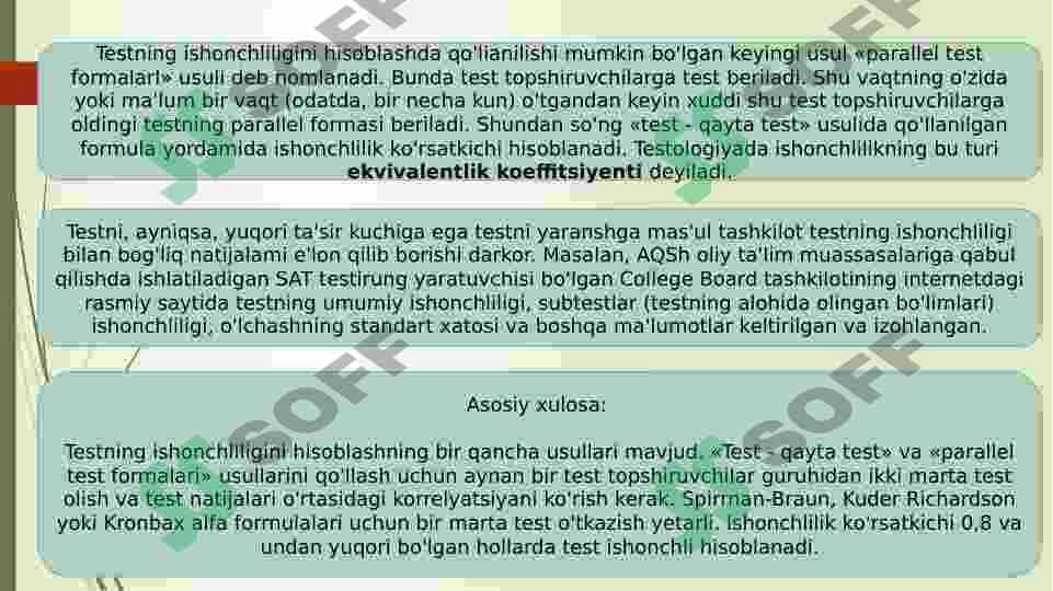 ISHONCHLILIK. TESTNI YARATISH 7