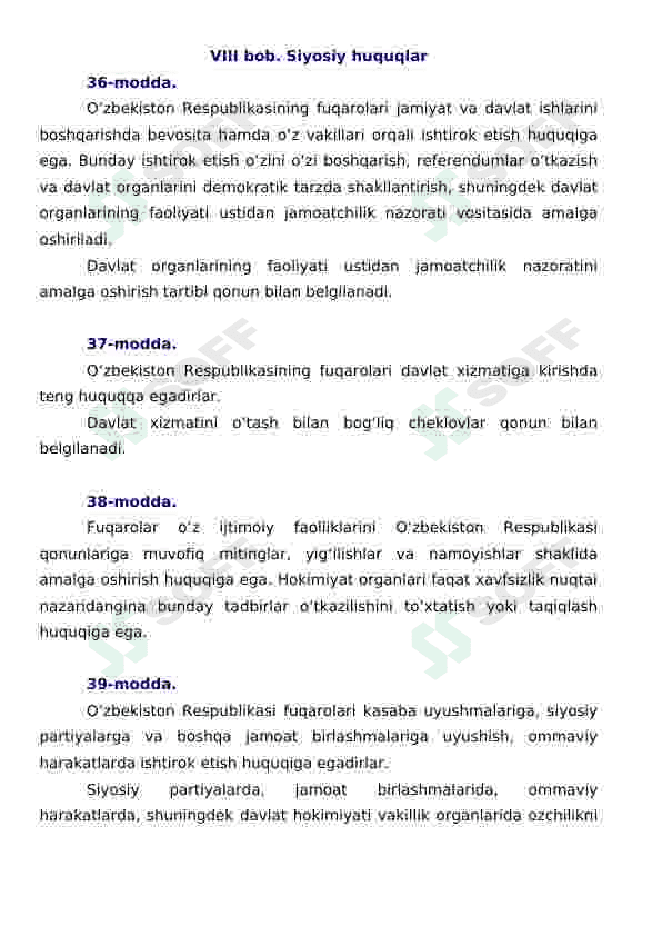 Konstitusiyadan topshiriqlar 7