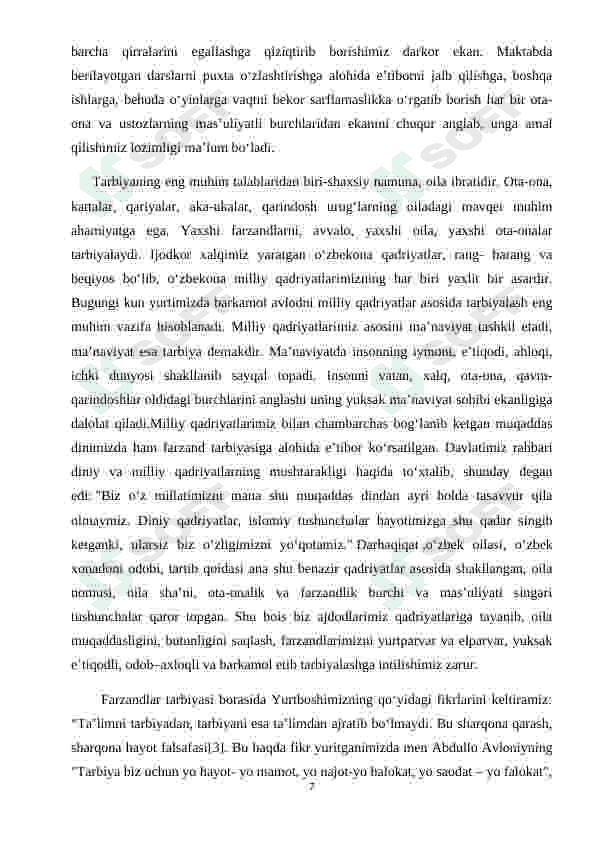 Sog’lom avlod mustahkam jamiyat asosi 7
