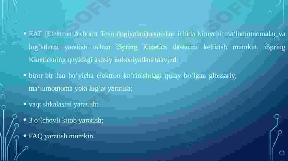 Informatika darsida o'zi o'qitadigan dasturlardan foydalanish 7