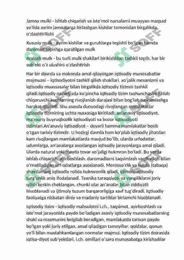 Iqtisodiy tizim modellari 7