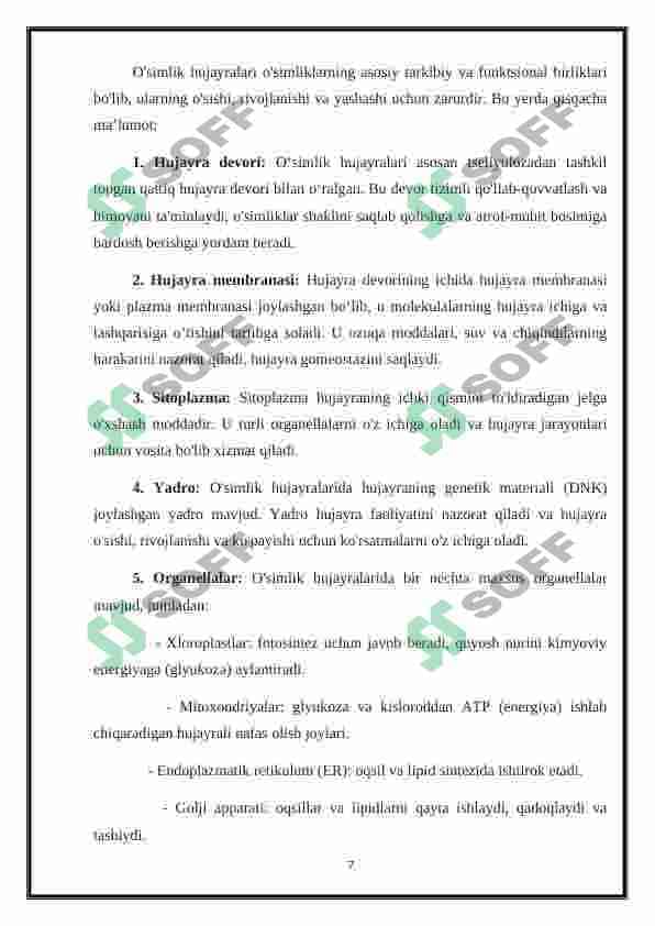 O’simlik hujayrasining tuzulishi 7
