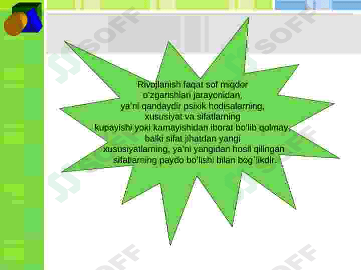 Psixik rivojlanish nazariyasi 7