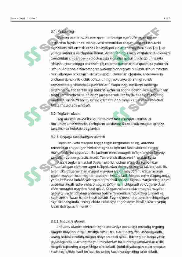 RFID tizimi orqali identifikatsiya autentifikatsiyani amalga oshirish 7
