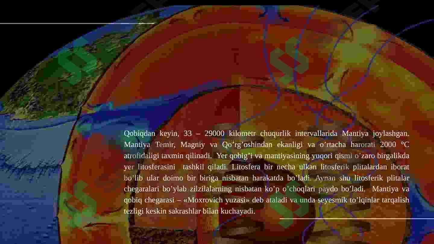 Yerning ichki tuzulishi 7