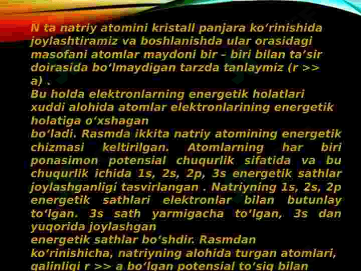 Kristallarning sohaviy nazariyasi 7