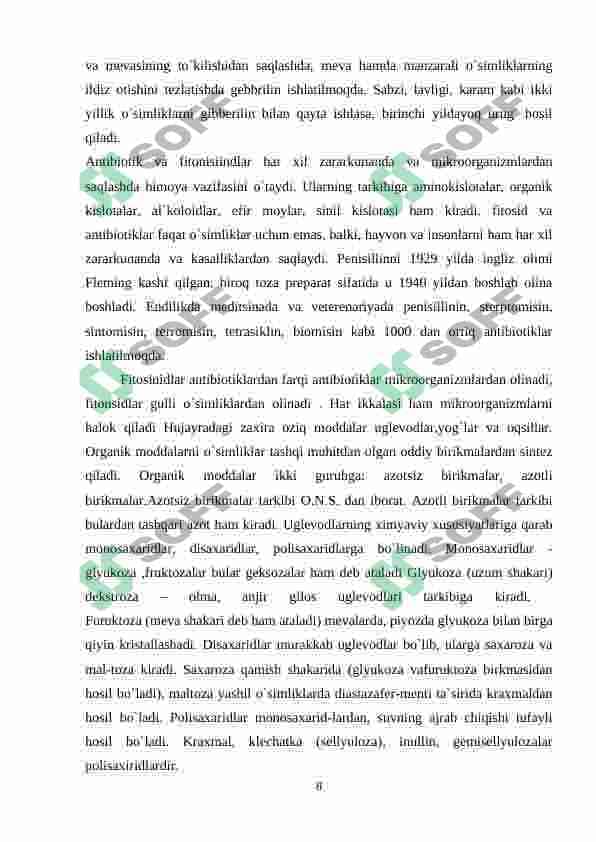 O'simliklar hujayrsining tuzilishi 8