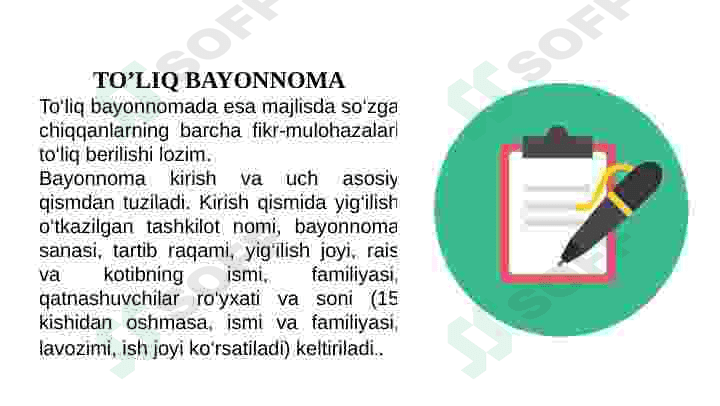 Ariza. Bayonnoma. Bildirishnoma. Tavsiyanoma 8