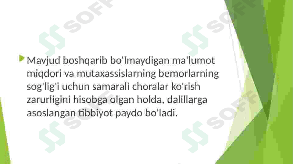Dalillarga asoslangan tibbiyot tarixi va turlari 8