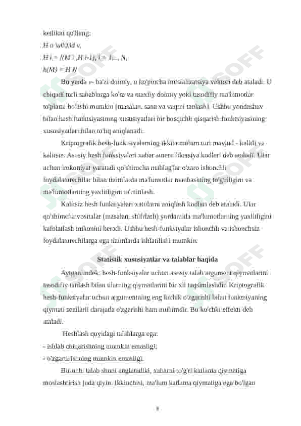 Algoritmlash va ma'lumotlar strukturasi 8