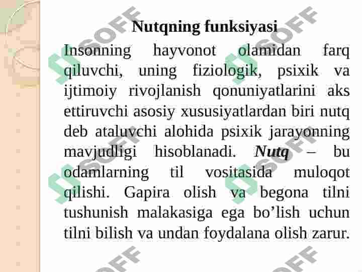 Psixik jarayonlarni shakllanishida tilning ahamiyati 8