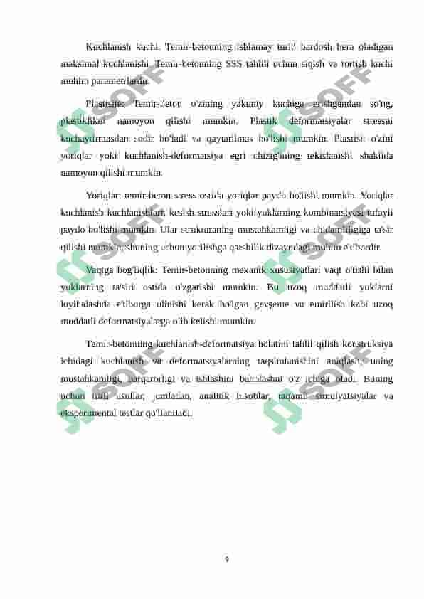 OGIR TEMIR BETONNING TARKINI HISOBLASH 8