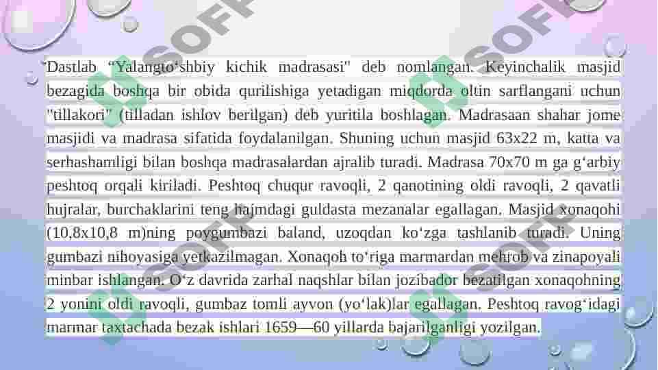 XIII-XVI asrlar me’moriy yodgorliklari 8