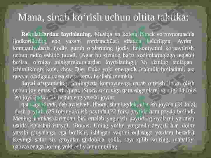 Kreativlikning “4R” modeli 8