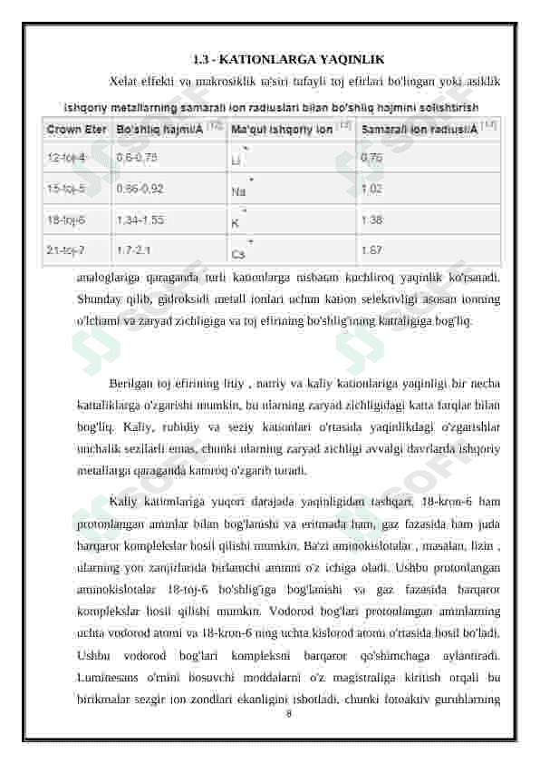 Kraun efirlar - dori vositalari sifatida 8