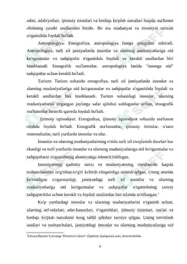 O'LKAMIZ ETNOGRAFIYASINING TARIXINI O'RGANISHNI DAVRLASHTIRILISHI 8