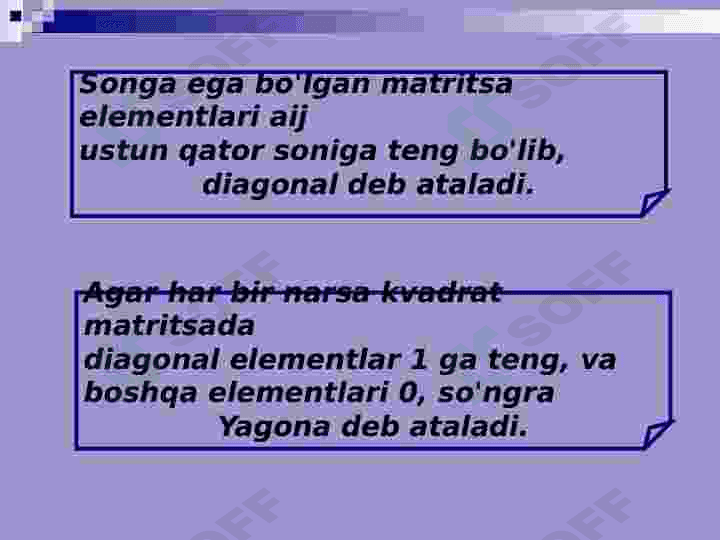 Matritsa va ular ustida amallar. 8
