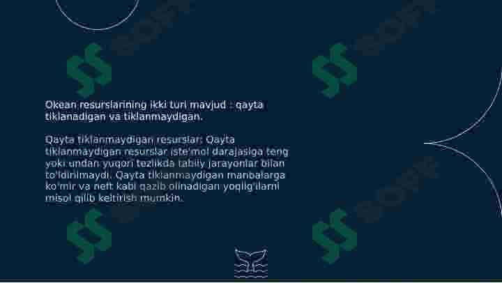 DUNYO OKEANI TABIY RESURSLARI 8
