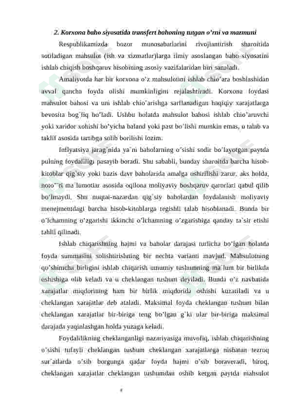 Korxonalarda boshqaruv hisobini yuritish tartibi 8