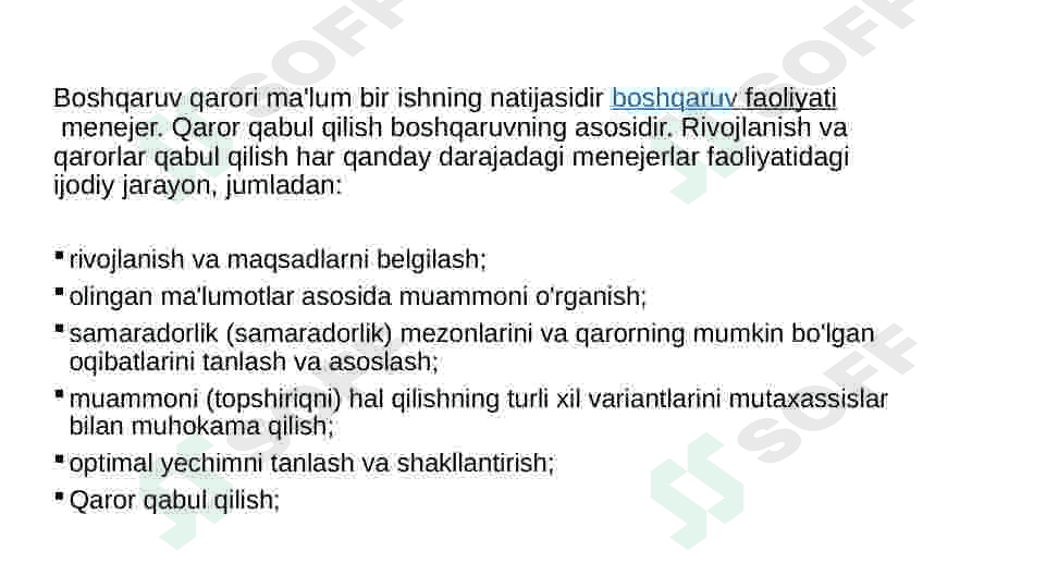 Menejment jarayonida qaror 8
