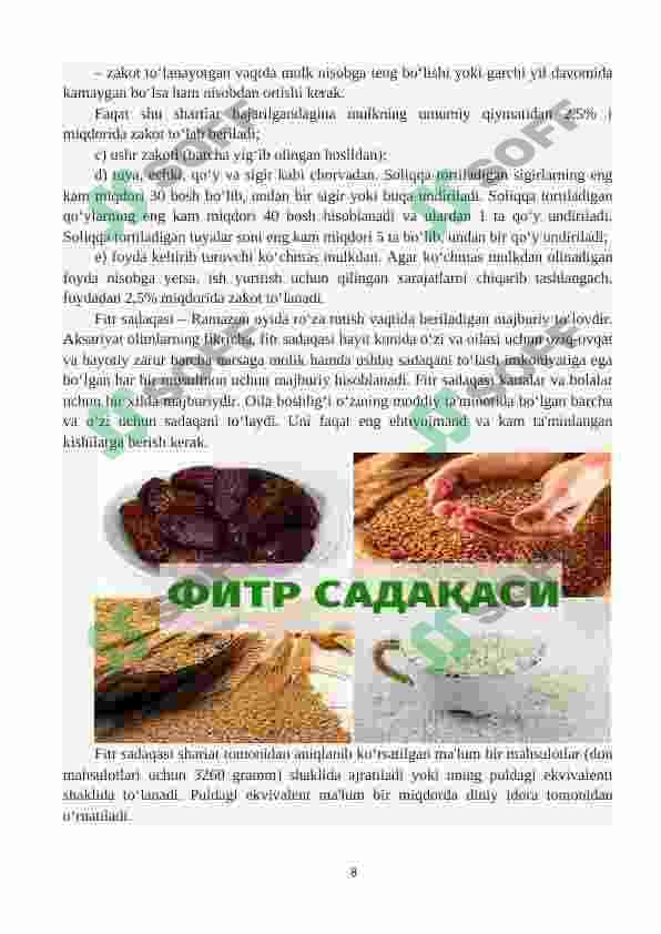 Islomda soliqning o'ziga xos xususiyatlari 8