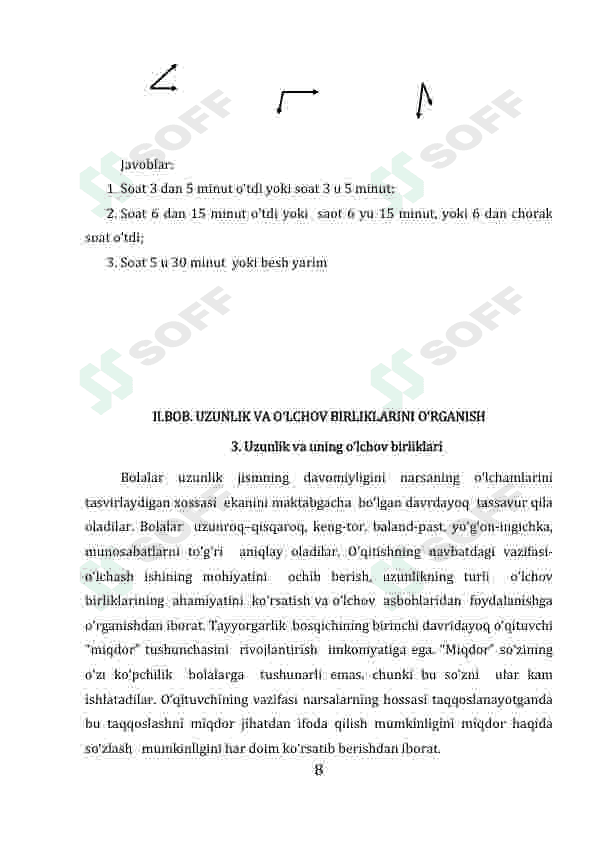 Uchinchi sinfda vaqt o‘lchovlari. 8
