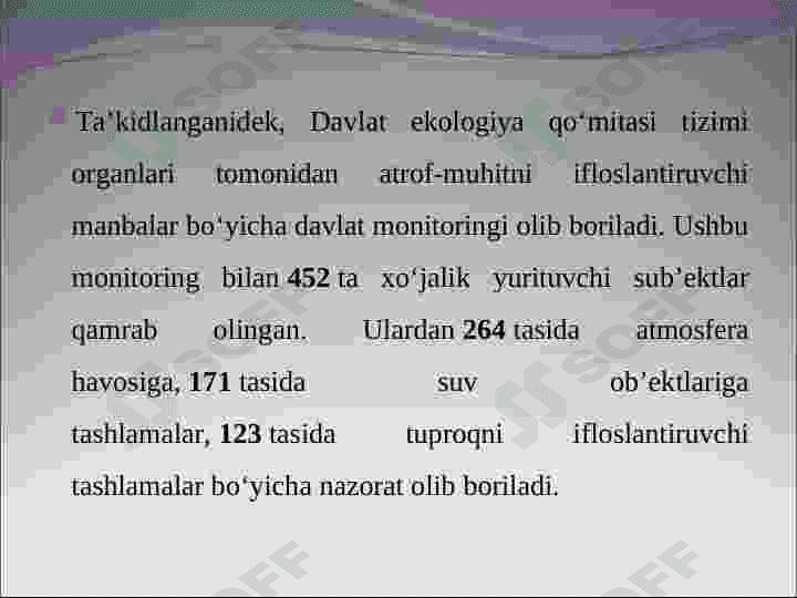 Sanoat korxonalari monitoringi 8
