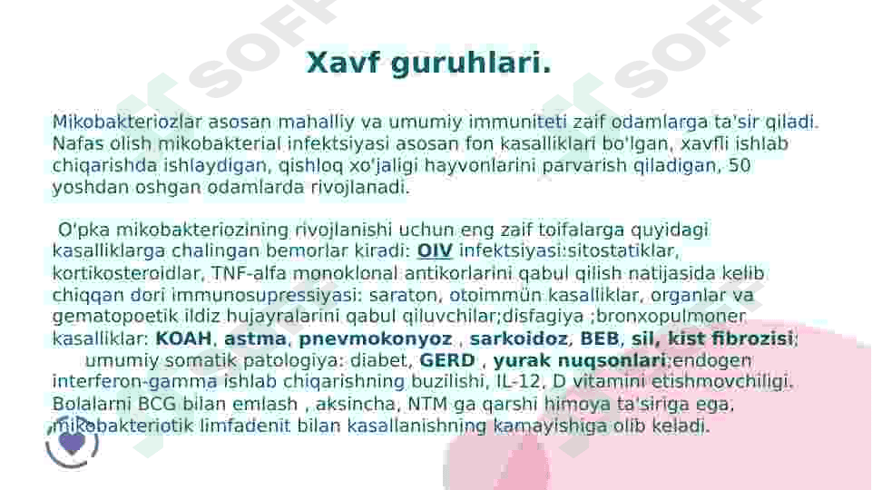 Atipik mikobkteriyalar va ularning ahamiyati. 8