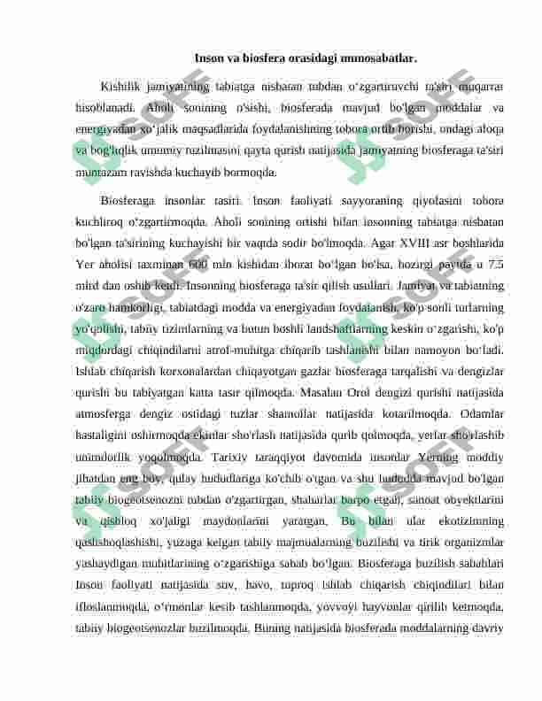 Inson va biosfera 8