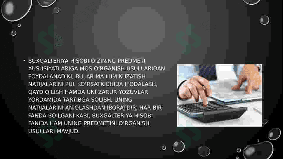 Bugalteriya hisobi va uni taqdim qilish tartibi 8