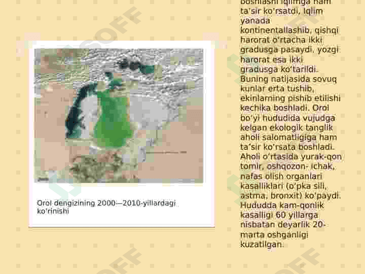 Orol va Orol bo'yi muammolari 8
