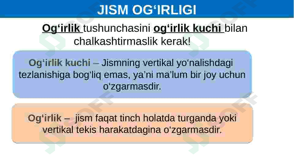 Jismning og'irligi 8