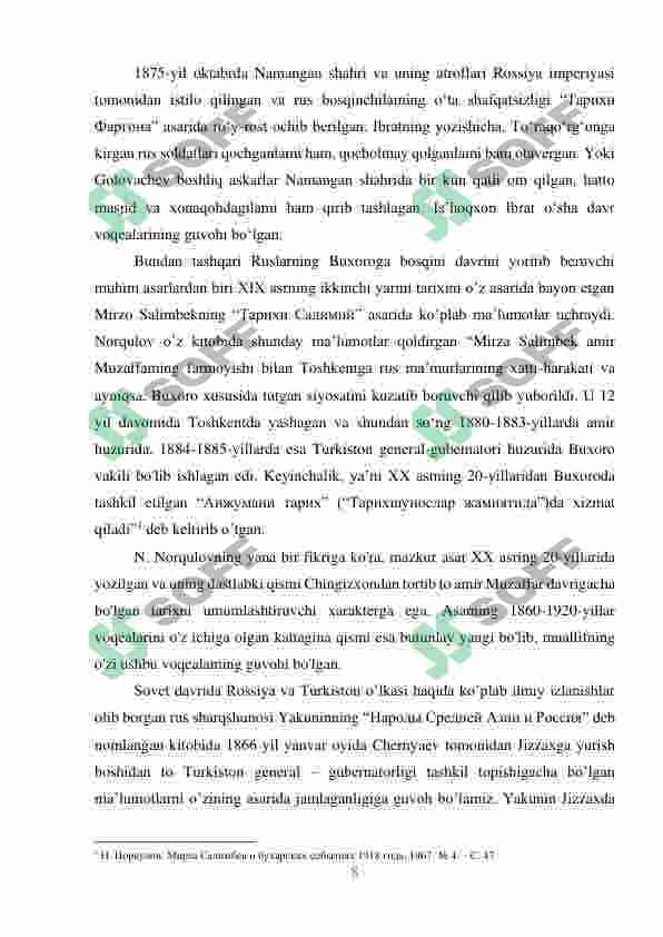 Sovet davri tadqiqotlarida Turkiston boshqaruv 8