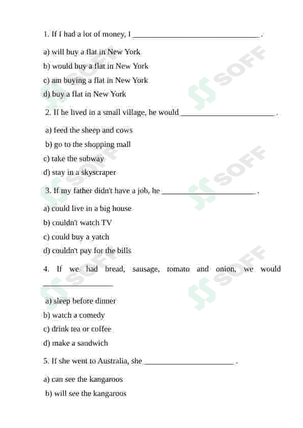 CONDITIONALS EXERCISES 8