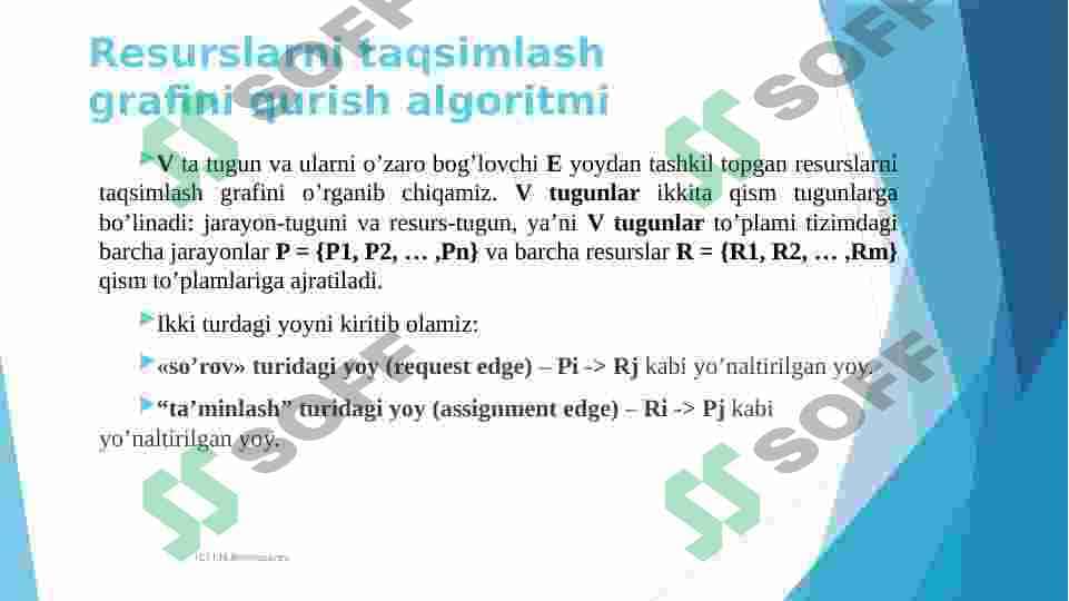 Operatsion tizimda "tupik" (deadlock) tushunchasi 8