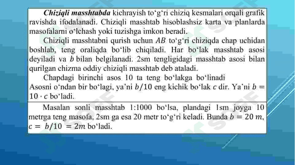 Goedeziyada qo’llaniladigan masshtablar va  ularning turlari 8