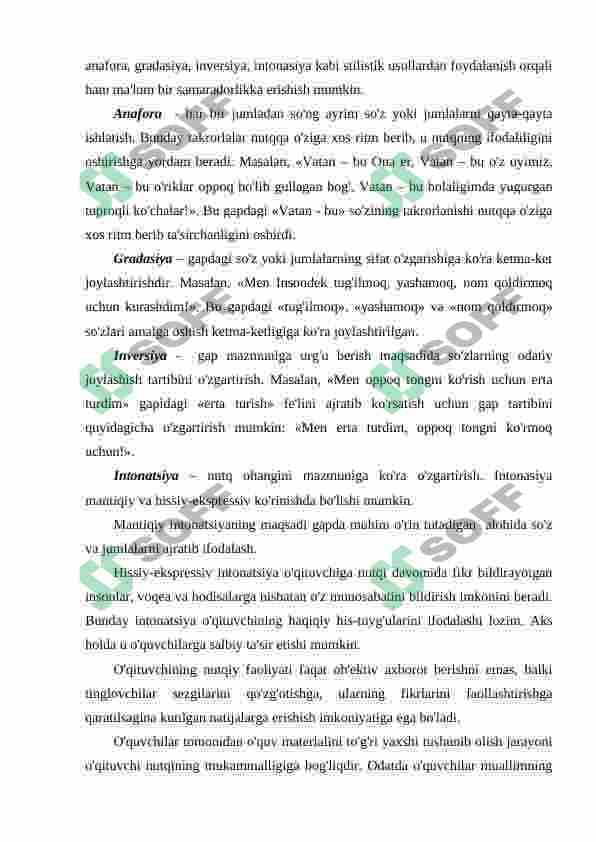 O’qituvchining nutq texnikasi va notiqlik madaniyati 8