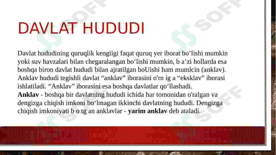 Zamonaviy xalqaro huquqda Hudud 8