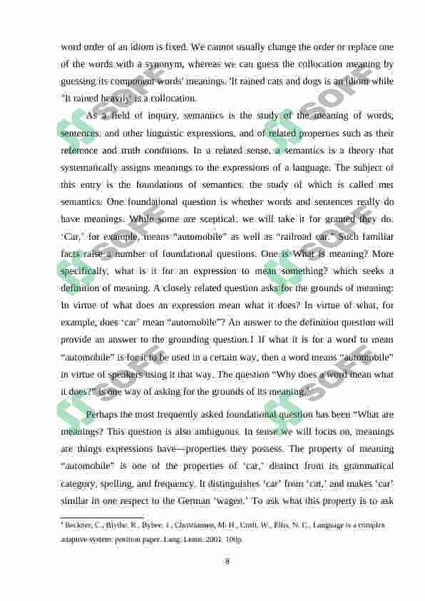 DEVELOPMENT OF THE CONNOTATIONAL ASPECT OF SEMANTIC IS SPECIAL TERMINOLOGY 8