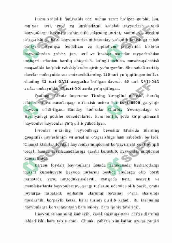 Hayvonot olami sistematikasi 8