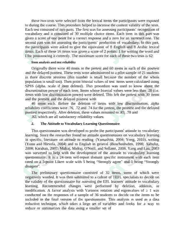 Ways of achieving best long-term vocabulary retention with EFL students 8
