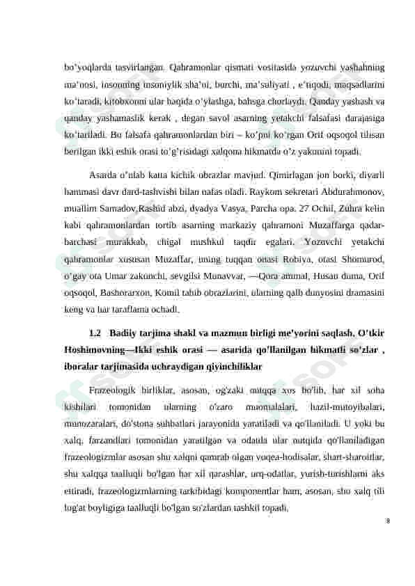 O'tkir Hoshimov romanlarida urush mavzusi 8