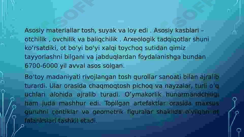 Sharqiy Yevropa eneolit –Bronza davri arxeologiyasi  bo'tay madaniyati 8