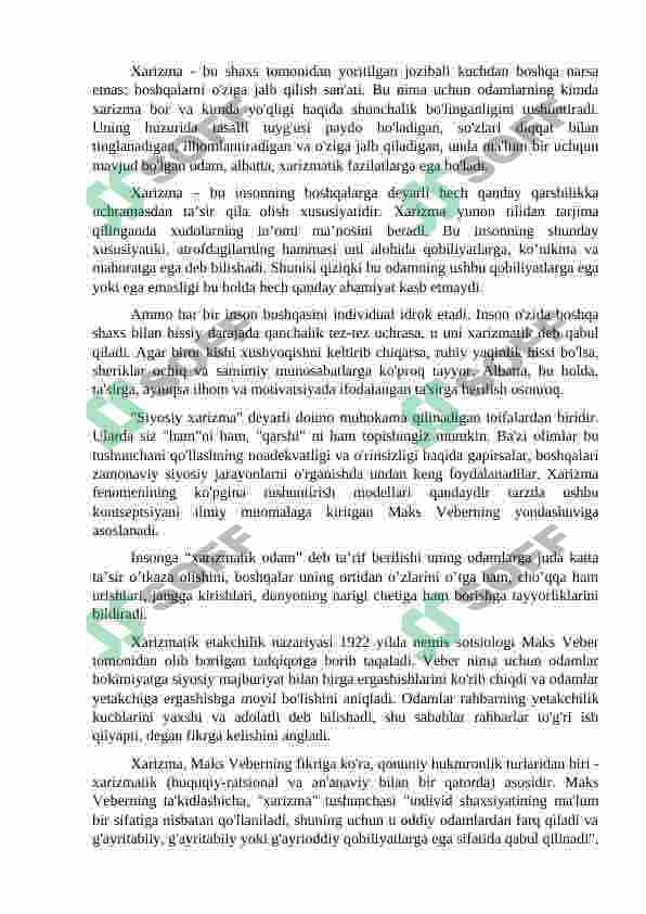 Yetakchilikning yangi(zamonaviy) nazariyasi 8