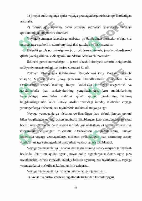 VOYAGA YETMAGANLAR JAVOBGARLIGINING XUSUSIYATLARI 8