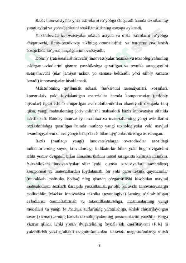 Innovatsion menejmentning mohiyati va vazifalari 8
